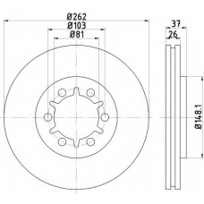 MDC1870 MINTEX Тормозной диск