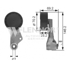 FS99182 FLENNOR Натяжной ролик, поликлиновой  ремень