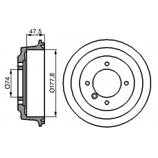 0 986 477 065 BOSCH Тормозной барабан