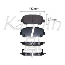 D10204 KAISHIN Комплект тормозных колодок, дисковый тормоз