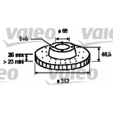 186758 VALEO Тормозной диск