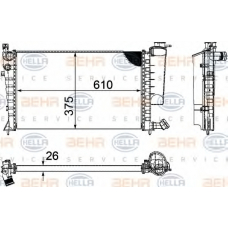 8MK 376 710-264 HELLA Радиатор, охлаждение двигателя