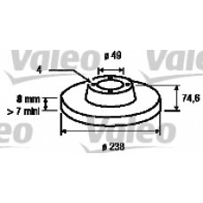 186775 VALEO Тормозной диск