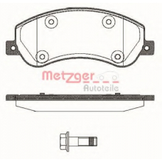 1250.00 METZGER Комплект тормозных колодок, дисковый тормоз