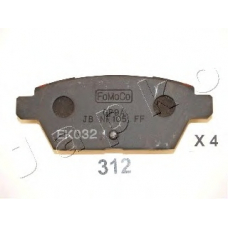 51312 JAPKO Комплект тормозных колодок, дисковый тормоз