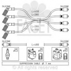 4.8708 FACET Ккомплект проводов зажигания