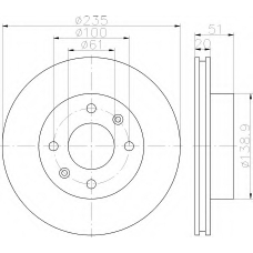 8DD 355 117-681 HELLA Тормозной диск