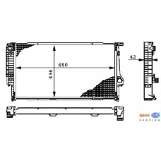 8MK 376 713-221 HELLA Радиатор, охлаждение двигателя