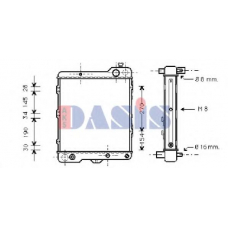 480590N AKS DASIS Радиатор, охлаждение двигателя