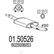 01.50526 MTS Средний глушитель выхлопных газов