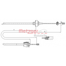 10.2372 METZGER Трос, управление сцеплением