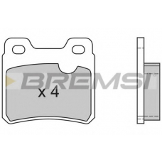 BP2418 BREMSI Комплект тормозных колодок, дисковый тормоз