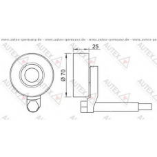 654238 AUTEX Натяжной ролик, поликлиновой  ремень