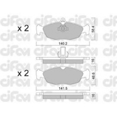 822-077-1 CIFAM Комплект тормозных колодок, дисковый тормоз