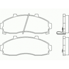 P 30 044 BREMBO Комплект тормозных колодок, дисковый тормоз