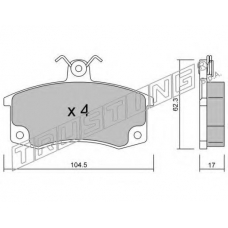 064.0 TRUSTING Комплект тормозных колодок, дисковый тормоз
