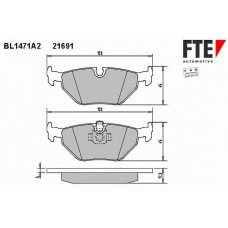 BL1471A2 FTE Комплект тормозных колодок, дисковый тормоз