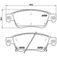 P 56 080 BREMBO Комплект тормозных колодок, дисковый тормоз