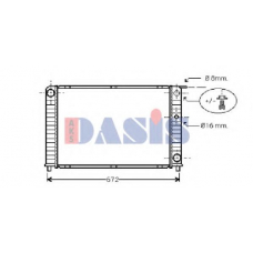 220020N AKS DASIS Радиатор, охлаждение двигателя