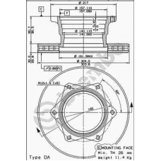 09.8206.10 BREMBO Тормозной диск