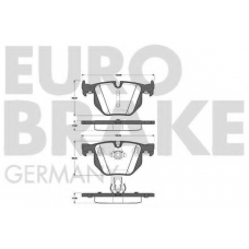 5502221526 EUROBRAKE Комплект тормозных колодок, дисковый тормоз