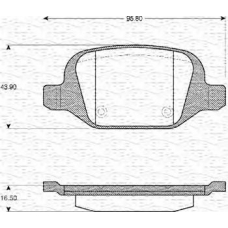 363702161110 MAGNETI MARELLI Комплект тормозных колодок, дисковый тормоз