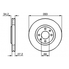 0 986 478 616 BOSCH Тормозной диск