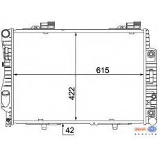 8MK 376 769-711 HELLA Радиатор, охлаждение двигателя