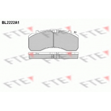 BL2222A1 FTE Комплект тормозных колодок, дисковый тормоз