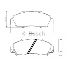 0 986 BB0 205 BOSCH Комплект тормозных колодок, дисковый тормоз