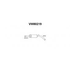 VW80219 VENEPORTE Средний глушитель выхлопных газов