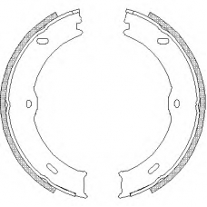 Z4746.00 WOKING Комплект тормозных колодок, стояночная тормозная с
