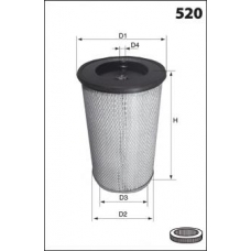 FA1398 MECAFILTER Воздушный фильтр