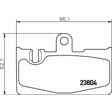 8DB 355 011-661 HELLA Комплект тормозных колодок, дисковый тормоз