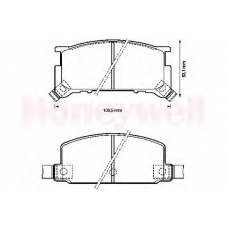 572172B BENDIX Комплект тормозных колодок, дисковый тормоз