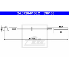 24.3728-0106.2 ATE Трос, управление сцеплением