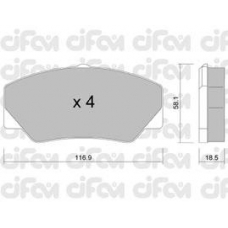 822-056-0 CIFAM Комплект тормозных колодок, дисковый тормоз