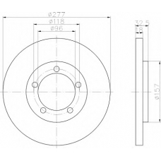 8DD 355 108-681 HELLA Тормозной диск