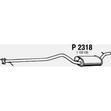 P2318 FENNO Средний глушитель выхлопных газов