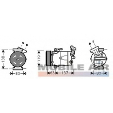 4300K437 VAN WEZEL Компрессор, кондиционер