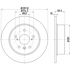 8DD 355 115-251 HELLA PAGID Тормозной диск