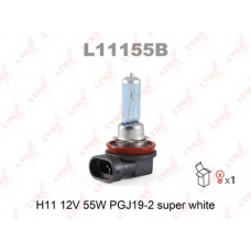 L11155B LYNX L11155b h11 12v55w pgj19-2 super white лампа автомоб. lynx