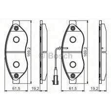 0 986 495 096 BOSCH Комплект тормозных колодок, дисковый тормоз