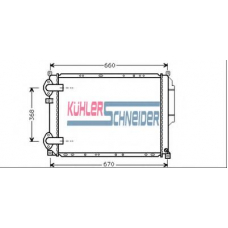 0905501 KUHLER SCHNEIDER Радиатор, охлаждение двигател