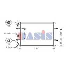 480019N AKS DASIS Радиатор, охлаждение двигателя