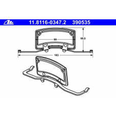 11.8116-0347.2 ATE Пружина, тормозной суппорт