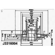 J3316004 NIPPARTS Тормозной диск