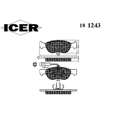 181243 ICER Комплект тормозных колодок, дисковый тормоз