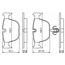 0 986 494 339 BOSCH Комплект тормозных колодок, дисковый тормоз