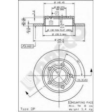 BS 7474 BRECO Тормозной диск